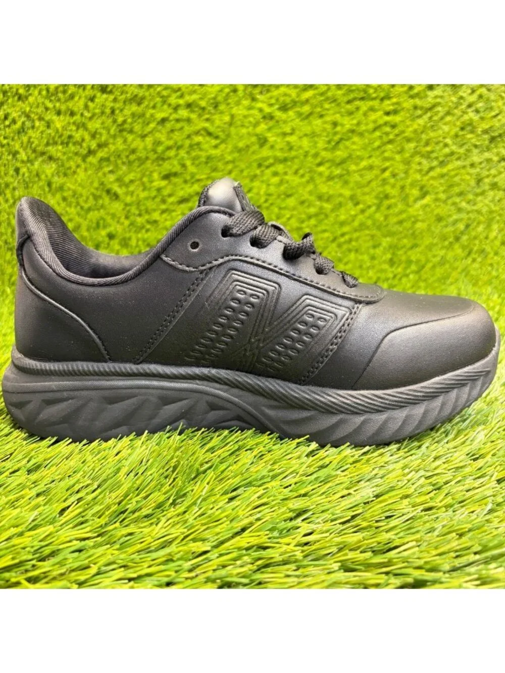 Genuine Grip 150 SR Womens Size 7.5 Triple Black Composite Toe Safety Work Shoes